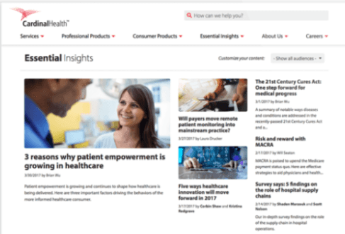 marketing strategy of cardinal health - essential insights campaign