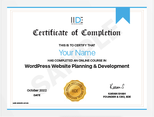 wordpress Courses in Kolkata- wordpress certification