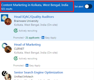 Content Marketing Courses in Kolkata - Job Statistics