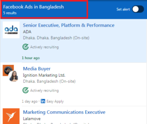Facebook Ads Courses in Chittagong - Job Statistics
