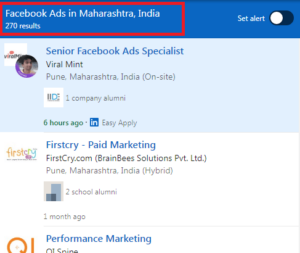 Facebook Ads Courses in Nagpur - Job Statistics
