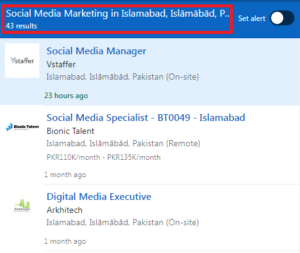 Social Media Marketing Courses in Islamabad - Job Statistics