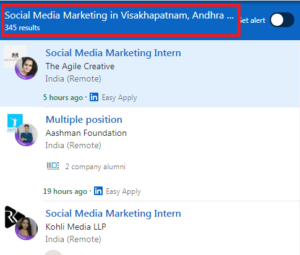 Social Media Marketing Courses in Visakhapatnam - Job Statistics