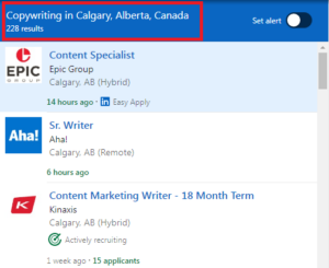 Copywriting Courses in Calgary - Job Statistics