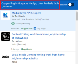 Copywriting Courses in Gurgaon - Job Statistics