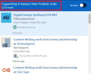 Copywriting Courses in Kanpur - Job Statistics