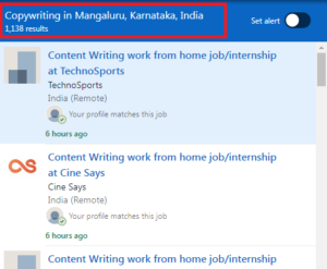 Copywriting Courses in Mangalore - Job Statistics