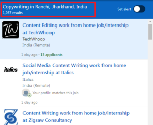 Copywriting Courses in Ranchi - Job Statistics