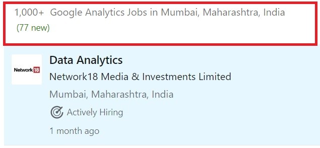 Google Analytics courses in Bandra - Google Analytics Jobs in Bandra
