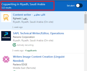 Copywriting Courses in Riyadh - Job Statistics