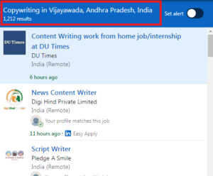 Copywriting Courses in Vijayawada - Job Statistics
