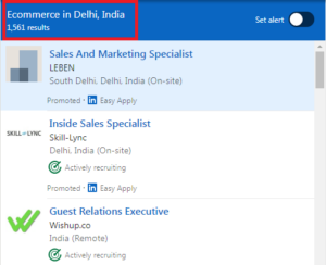 Ecommerce Courses in Delhi - Job Statistics
