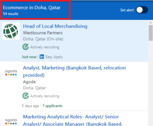 Ecommerce Courses in Doha - Job Statistics