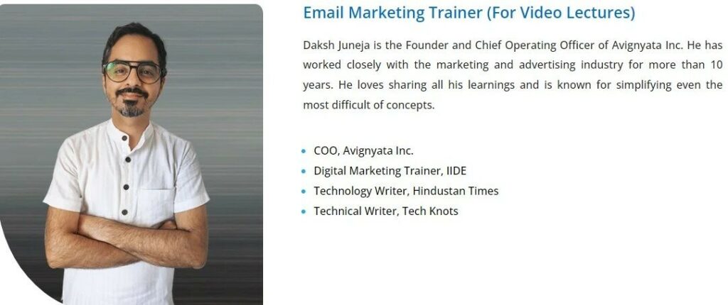 Email Marketing Course - Faculty