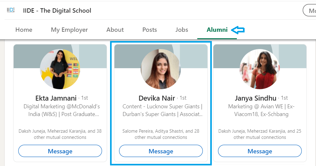 Digital Marketing Courses in Delhi - Linkedin Screenshot