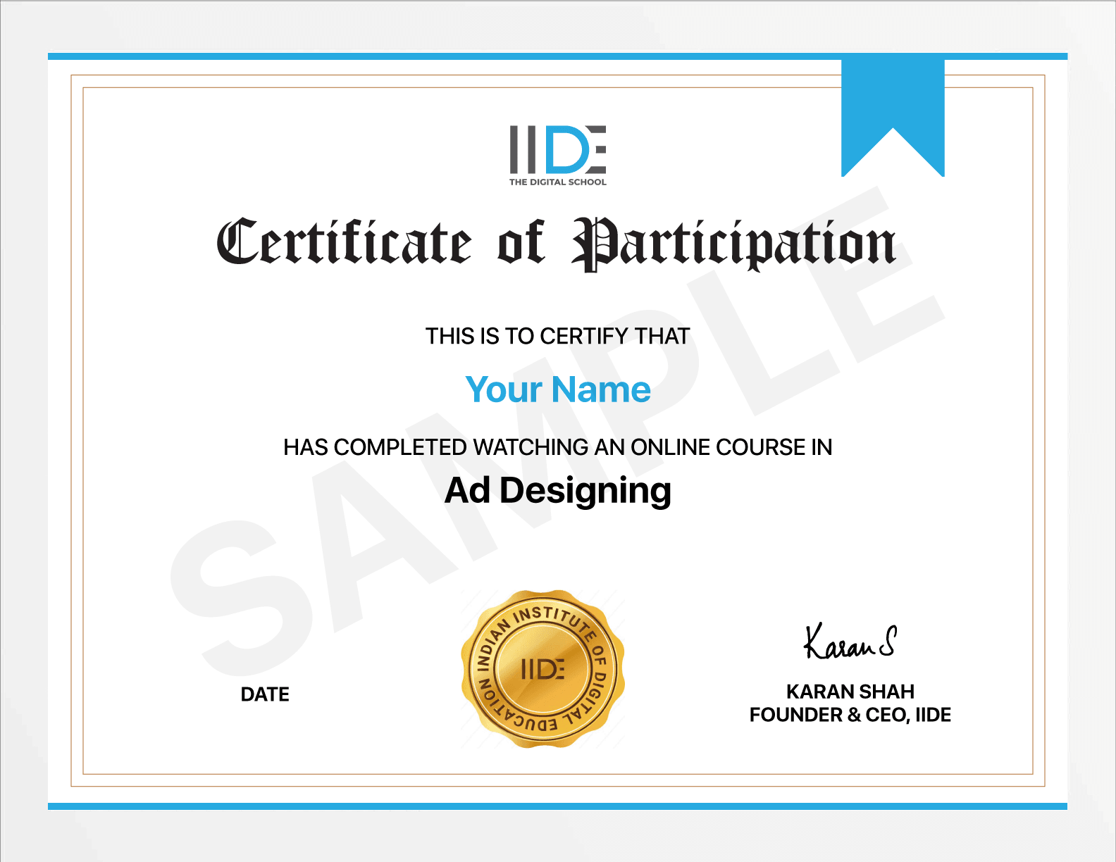 Ad Designing Course - Certificate