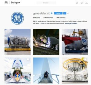 marketing strategy of General electric-GE instagram page