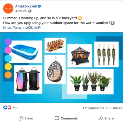 facebook engagement - product shoots