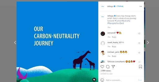 Infosys Marketing Strategy and Case Study - Infosys Digital Marketing Presence - Instagram Posts