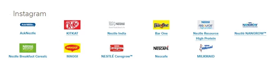 Marketing Strategy of Nestle - A Case Study - Instagram Pages